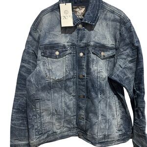OXYD Distressed Denim Jacket NWT
